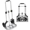 CILVANI Carrello Portapacchi Pieghevole in Alluminio con Ruote in Gomma Portata 80kg