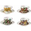 BRANDANI - Set Tazze Caffè 4 Pezzi Le Primizie 90ml Porcellana