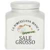 LA PORCELLANA BIANCA Conserva Barattolo Contenitore Sale Grosso 1,1L Bianco Porcellana