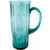 BRANDANI Plissè Caraffa Brocca in Vetro 1 Litro Turchese
