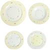 BRANDANI Polline Giallo Servizio Tavola Piatti Set 18 Pezzi Porcellana