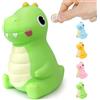 LEcylankEr Salvadanaio Dinosauro Bambini Contamonete Regalo di Compleanno per Ragazza Ragazzo Materiale in PVC di Sicurezza Buono per Decorazione, Diocattolo, Regalo (Nuovo Verde)