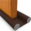HOGARLAX® Paraspifferi Sottoporta - Compatibile SOLO con Porte Fino a 4,8 cm di Spessore (Interne e d'Ingresso) - Isolante Termico, Guarnizione Porta, Para Spifferi - Marrone Scuro, 93 cm