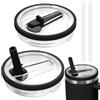 Luxoraiova 2 Coperchi per Stanley Cup da 40 Oz, Stanley Cup Accessori, Riutilizzabile, A Prova di Perdite e Antipolvere, con Coperchio della Cannuccia, con 2 Cannucce(Nero)