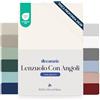 Dreamzie Lenzuolo con Angoli Piazza e Mezza 100x200 cm - Angoli da 35 cm per Materassi Spessi - 100% Microfibra - Bianco sporco, Certificato senza Prodotti Chimici (Oeko-TEX)