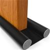 HOGARLAX® Paraspifferi Sottoporta - Compatibile SOLO con Porte Fino a 5 cm di Spessore (Interne e d'Ingresso) - Isolante Termico, Guarnizione Porta, Antispifferi e Para Spifferi - Nero, 93 cm