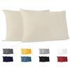 Dreamzie Federe 50x80 (Set di 2) - Beige - Federe Cuscino 50x80 cm - 100% Jersey di Cotone - Federa da Cuscino - Copri Cuscino per Letto - Fodera Protezione per Cuscino