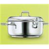 Fogacci 0742 Casseruola Semifonda, Acciaio Inossidabile, Grigio, 26 cm