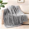 Whale Flotilla Coperta Morbida in Pile, Calda Coperta per Divano, Letto, Soffice e Accogliente, 130 x 170 cm, Grigio