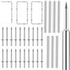 ENUTROF Chiodo a Doppia Testa 700Pcs Chiodi per Battiscopa Senza Cuciture Filo per Battiscopa Viti di Sicurezza Invisibili con 7 Strumenti per Manicotti