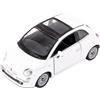 Easy Toys Modellino Auto Compatibile con Fiat 500 2007. Auto Giocattolo in Scala con Porte Apribili. Modellismo Automobile. (Bianco)