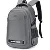 BAGZY Zaino Scuola Media Superiore Ragazzo 30l Grande con Scomparto Impermeabile per Laptop da 17,3 Pollici per Viaggi, Università, Casual 47 x 32 x 15 cm (Grigio)
