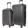 TRVLMORE Set Valigie Set 2 Valigie - Valigia Trolley - Set Trolley da Viaggio - Kit Valigie da Viaggio - Valige Set - Valigia per il Bagaglio a Mano e Valigia Grande - Grigio