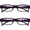 OPULIZE Viola Tartaruga Leggero Comodo Lettori Valore 2 Pacco Uomo Donna Rr32-5 +2,50-58 Gr