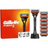 Gillette Fusion 5 Rasoio Uomo, 1 Rasoio a Mano Libera, 8 Lamette da Barba da 5 Lame, Rasatura Confortevole, Manico Ergonomico con Rifinitore di Precisione, Fino a 1 Mese di Rasatura, sin valentino