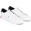 Tommy Hilfiger Sneakers Vulcanizzate Uomo Essential Leather Detail Vulc Scarpe, Bianco (White), 45 EU