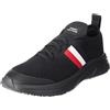 Tommy Hilfiger Modern Runner Knit Stripes Ess Fm0fm04798, Sneaker da corsa Uomo, Nero, 40 EU