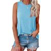AirMood Canottiera Casual da Donna, vestibilità Ampia, Estiva, Senza Maniche, Blu Cielo, S