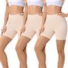 FALARY 3 Pezzi Pantaloncini Sottogonna Antisfregamento Donna Leggings Corti Boxers Mutande Shorts Nero Bianco Beige XS