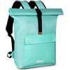 BMaoBBo zaino da viaggio,Zaino Impermeabile Rolltop 16-21L, per Laptop 17", Escursionismo, Viaggi, Ufficio - Nero, Leggero, Anti-Pioggia, Cerniera Rapida, Unisex
