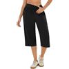 Demegimi Pantaloni 3/4 da Tuta Donna Pantaloni Sportivi Donna in Cotone a Gamba Larga Larghi Pantaloni Donna per Jogging Fitness Sport