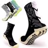 NetroxSports® - 2 Paia Calzini Antiscivolo Calcio Uomo Donna Calze Sportive Traspiranti Calze Grip Calcio Addensare Calzini per Calcio Pallacanestro Yoga Trekking Nero Bianco Grigio