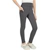 zffriction Ragazze Leggings Sportivi con Tasche Elastico a Vita Alta Bambini Leggings Atletici Yoga Danza Palestra Pantaloni Allenamento (IT, Numero, 120, Regular, Grigio)