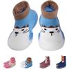 Aolso Scarpe Calzino per Bambini,Scarpine Primi Passi,Antiscivolo Scarpe Primi Passi Bimbo con Suola in Gomma,Unisex Scarpine Bambino con Cartone Animato-Volpe (22/23)