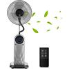 Aigostar Forest Mist 33JTU 95W Ventilatore nebulizzatore interno con telecomando Timer programmabile fino a 8 ore con spegnimento automatico, funzione ionica, display LED