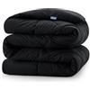 CozyLux Piumino Letto Matrimoniale 240x260 cm per 4 Stagioni, Piumino in Fibra 300 g/m² Autunnale Invernale, Trapunta in Microfibra Morbida e Traspirante, 260x240, Nero
