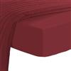 Pizuna Linens Pizuna Lenzuolo con angoli Matrimoniale Cotone 140x200 cm Rio Rosso,400 fili con Sateen 100% Cotone a fiocco lungo lenzuolo coprimaterasso con tasca profonda 40 cm (Lenzuolo con angoli Rio Rosso)