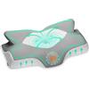 Elviros Cuscino in Memory Foam Ortopedico Cervicale per Dolore al Collo Cuscino Ergonomico per Dolore alla Spalla Cuscino di Sostegno del Collo, Grigio Argento, 53.8 x 11/9 x 33 cm