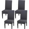 Layack Coprisedie con Schienale 4 Pezzi, Lavabile Estraibile Misura Universale Fodere per Sedia in Spandex Elasticizzato per Sala da Pranzo, Feste, Hotel, Ristorante