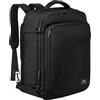MATEIN Zaino da Viaggio per Aereo Bagaglio a Mano 50x35x20 Espandibile Zaino Viaggio per Donna Uomo, Multitasche Borsa da Cabina per Voli Leggero Zaini Casual per Scuola Lavoro Trekking Business, Nero