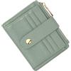 BTNEEU Porta Carte di Credito in Pelle RFID Blocco Portafoglio Sottile con Portamonete, Porta Carte di Credito con Cerniera, Portamonete Donna Piccolo Portafoglio Uomo Slim con 9 Slot Schede
