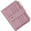 BTNEEU Uomo Donna Porta Carta di Credito Pelle RFID Blocco Portafoglio Piccolo Slim con Tasca Portamonete, con 9 Slot, Rosato, Petit, Classico
