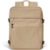 VOESLD Zaino da Viaggio 45x36x20 per EasyJet, Bagaglio a Mano Cabina Sotto il Sedile, Borsa da Viaggio Donna Uomo con Scomparto per PC (Marrone)
