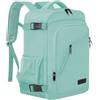 WENIG Zaino per Ryanair 40x20x25 Zaino da Viaggio Donna Bagaglio a Mano Zaino da Viaggio Aereo Borse da Cabina per Voli 14 Pollici Zaino Porta Pc con Caricatore USB per Scuola Trekking Lavoro Verde
