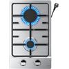 WEHIMO Piano Cottura a Gas 2 Fuochi Inox Da Incasso, 3700W, Protezione Flame-Out, Accensione Elettrica, Gas Naturale/Propano/Butano