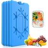 JOKILY 4 Pezzi Borsa Refrigerante,Borsa Frigo,Mini Mattonelle Refrigeranti, Pack Freddo Extra Piatto Salvaspazio,Elementi refrigeranti per Borsa Termica Tavoletta Ghiaccio Mattonelle Viaggi e Il Campeggio