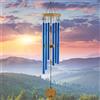 UpBlend Outdoors Campanelli a vento di alta qualità, blu per esterni, campanello a vento, calmante per esterni, tonalità profonde, regalo per giardiniere donna, festa della mamma, 73,7 cm, blu