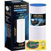 POOLPURE, PLFPRB25-IN, Filtro per Vasca idromassaggio di Ricambio Unicel C-4326, Guardian 413-106, Filbur FC-2375, FC-2370, 3005845, 17-2327, 100586, 33521, 25392, 817-2500, 5X13, Confezione da 1