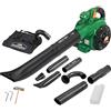 Gardebruk Aspirafoglie a Benzina 4 in1 Velocità 90m/s Volume 45L Soffiatore Trituratore Aspiratore Fogliame Giardino