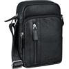 STILORD 'Amadeo' Borsello Uomo Tracolla Pelle per Tablet da 8,3 Pollici Borsa Piccola Vintage Borsello Messenger di Cuoio Borselli per Uomini Borsa Tracolla Vera Pelle, Colore:nero