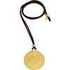 VLNET | VESTOPAZZO collana filo pendente in ottone riciclato con placca design | Regolabile | Lunghezza 45 cm | Lavorazione artigianale | + profumatore OMAGGIO