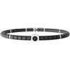 KIDULT - Bracciale Uomo - Ematite Grigia e Cristalli - 732255