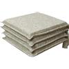 HABITA 33 HOME Cuscini Sedie Cucina Set da 4 Cuscini per Sedie Quadrati, Coprisedia Cucina con Laccetti, Copri Sedia da Cucina Sfoderabili e Lavabili, Rivestimento Tessuto Loneta (4 Amalfi Beige)