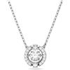 Swarovski Collana Swarovski Sparkling Dance Round, bianco, Placcatura rodio