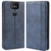 HualuBro Flip Cover a Libro per ASUS Zenfone 6 ZS630KL - Custodia in PU Pelle Magnetica Antiurto Con Portafoglio per ASUS Zenfone 6 6Z ZS630KL 2019 (Blu)