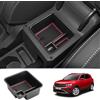 ZCLINKO Compatibile con VW T-Cross T Cross 2018-2024 2025 Console Centrale Portaoggetti T-Cross Bracciolo Organizer Vassoio Portaoggetti con Tappetini Antiscivolo T Cross Accessori (Rosso)